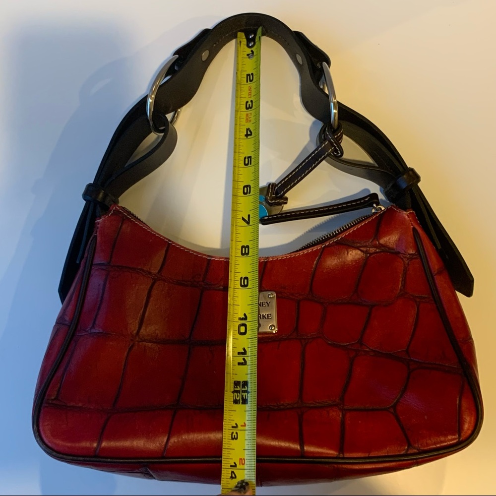 Vintage, Crocodile Dooney & Bourke Shoulder Purse - Red - Picture 7 of 16
